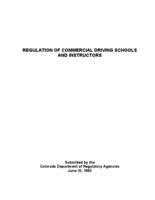 Regulation of commercial driving schools and instructors