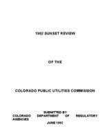 1992 sunset review of the Colorado Public Utilities Commission