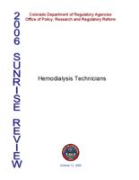 2006 sunrise review, hemodialysis technicians