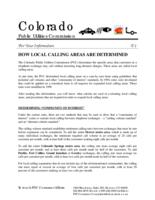 How local calling areas are determined
