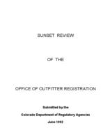 Sunset review of the Office of Outfitter [sic] Registration