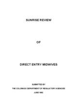 Sunrise review of direct entry midwives