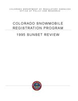 1995 sunset review, snowmobile registration program