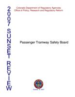 Passenger Tramway Safety Board : 2007 sunset review