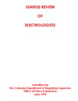 Sunrise review of electrologists