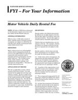 Motor vehicle daily rental fee