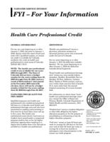 Health care professional credit