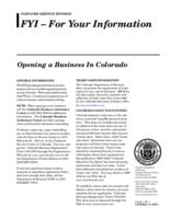 Opening a business in Colorado