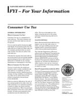 Consumer use tax