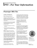 Passenger mile tax