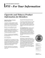 Cigarette and tobacco product information for retailers