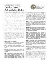 Dealer board advertising rules