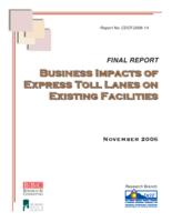 Business impacts of express toll lanes on existing facilities