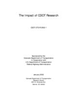 The impact of CDOT research