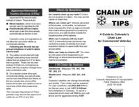 Chain up tips : a guide to Colorado's chain law for commercial vehicles