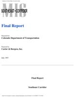 Southeast corridor major investment study : final report