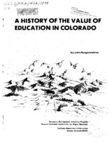 A history of the value of education in Colorado