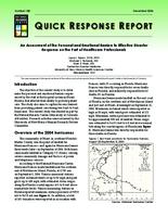 An assessment of the personal and emotional barriers to effective disaster response on the part of healthcare professionals