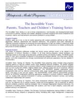 The incredible years : parents, teachers and children's training series
