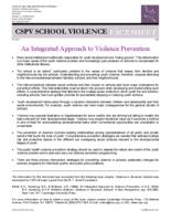 An integrated approach to violence prevention