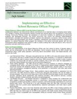 Implementing an effective School resource officer program