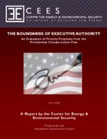 The boundaries of executive authority : an evaluation of priority proposals from the Presidential Climate Action Plan