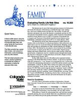 Evaluating family life web sites