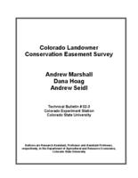 Colorado landowner conservation easement survey