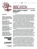 Effects of weather on irrigation requirements