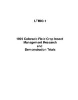 1999 Colorado field crop insect management research and demonstration trials