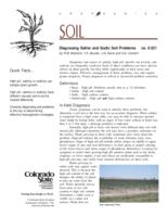 Diagnosing saline and sodic soil problems