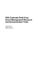 2003 Colorado field crop insect management research and demonstration trials