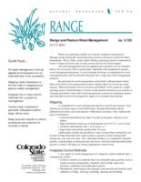 Range and pasture weed management