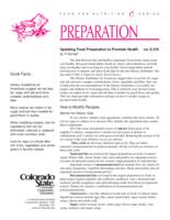 Updating food preparation to promote health