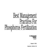 Best management practices for phosphorus fertilization