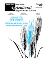 2005 Colorado winter wheat variety performance trials