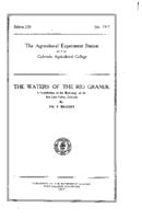 The waters of the Rio Grande : a contribution to the hydrology of the San Luis Valley, Colorado