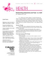 Nutrient-drug interactions and food