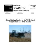 Biosolids application to no-till dryland crop rotations : 2002 results