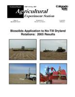 Biosolids application to no-till dryland crop rotations : 2005 results