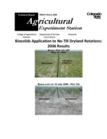 Biosolids application to no-till dryland crop rotations : 2006 results