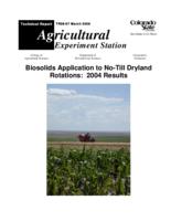 Biosolids application to no-till dryland crop rotations : 2004 results