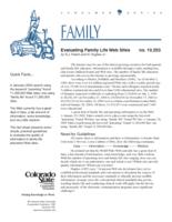 Evaluating family life web sites