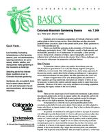 Colorado mountain gardening basics