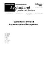 2004 sustainable dryland agroecosystem management