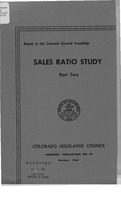 Sales ratio study : report to the Colorado General Assembly