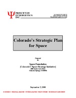 Colorado's strategic plan for space