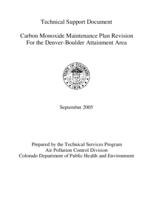 Carbon monoxide maintenance plan revision for the Denver-Boulder attainment area