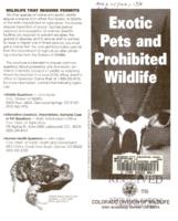 Exotic pets and prohibited wildlife