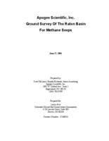 Ground survey of the Raton Basin for methane seeps